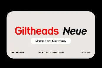 Giltheads Neue font