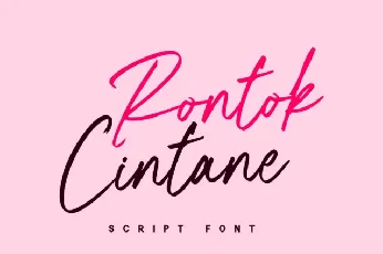 Rontok Cintane font