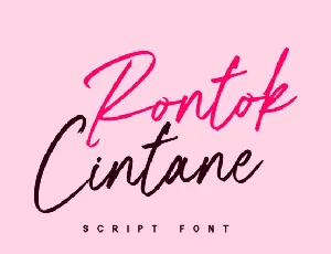 Rontok Cintane font