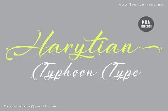 Harytian Calligraphy font