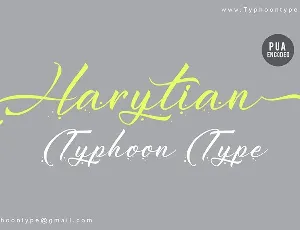 Harytian Calligraphy font