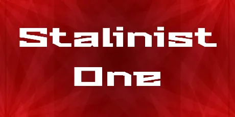 Stalinist One font