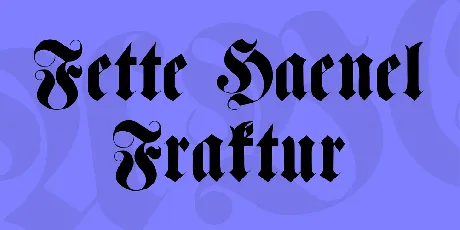 Fette Haenel Fraktur font