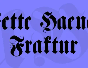 Fette Haenel Fraktur font