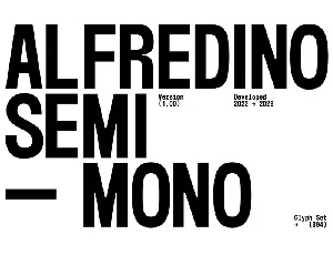 Alfredino Semimono font