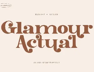 Glamour Actual font