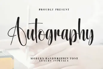 Autography Calligraphy Typeface font