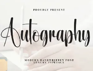 Autography Calligraphy Typeface font