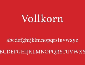 Vollkorn Serif Family font