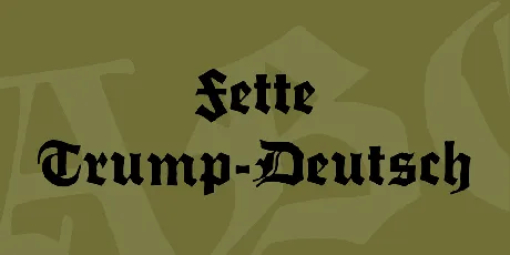 Fette Trump-Deutsch font