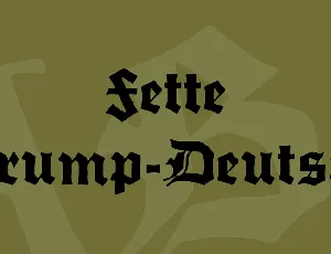 Fette Trump-Deutsch font