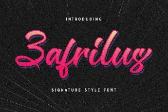 Zafrilus Bold Script font