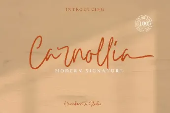 Carnollia Signature font