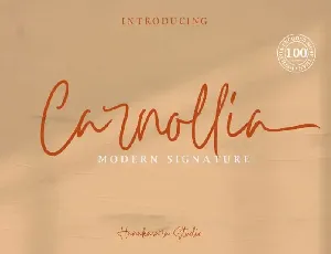 Carnollia Signature font