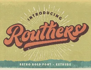 Routhers Retro Bold Script font