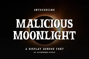 Malicious Moonlight font