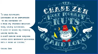 CHASE ZEN HOLY MONKEY NUTS font