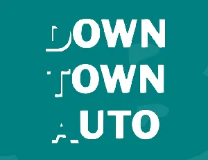 Down Town Auto font