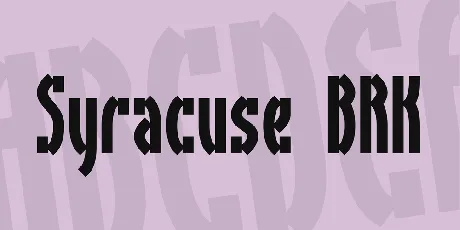 Syracuse BRK font