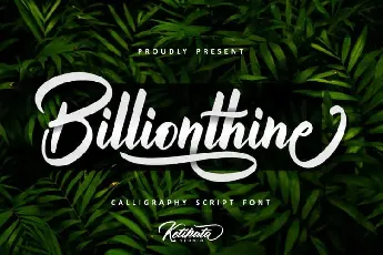 Billionthine Calligraphy font