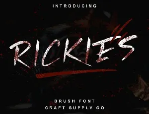 Rickies Brush font