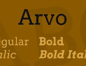 Arvo Serif Family font