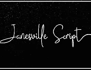 Janesville Script Free font