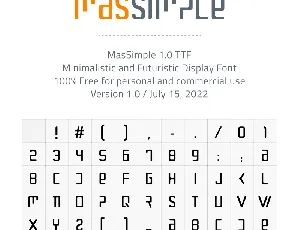 MasSimple 1.0 font