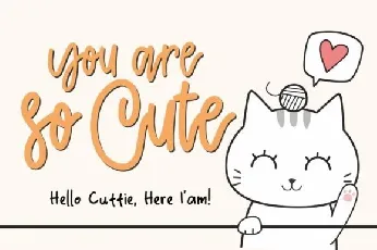 Cattie Cute Script font