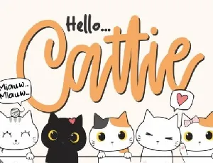 Cattie Cute Script font