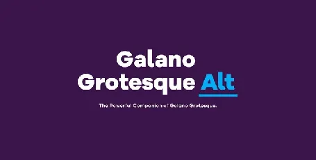 Galano Grotesque font