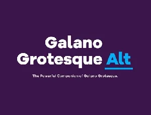 Galano Grotesque font