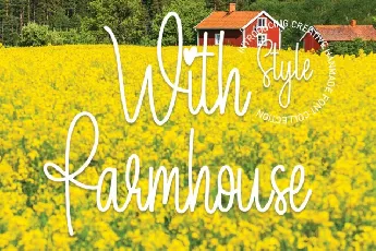 With Farmhouse Handwritten font