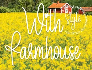 With Farmhouse Handwritten font