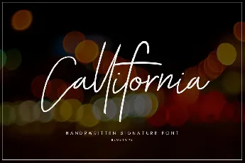 Callifornia Handwritten Signature font