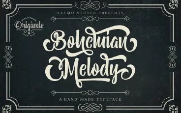 Bohemian Melody Calligraphy font