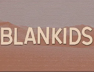 Blankids font