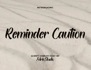 ReminderCaution Demo font