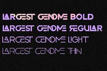 LARGEST GENOME DEMO font