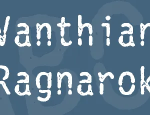 Vanthian Ragnarok font