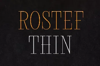 Rostef Thin font