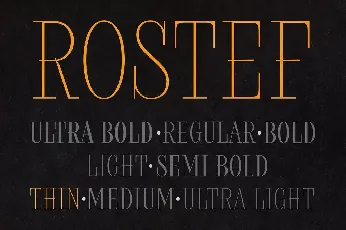 Rostef Thin font