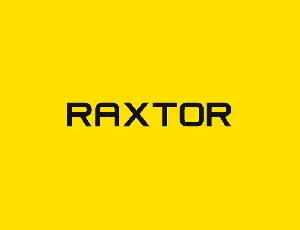 Raxtor font