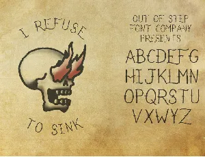 I Refuse To Sink font