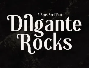 Dilgante Rocks font