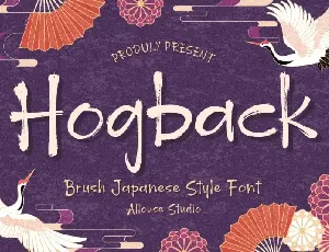 Hogback Brush font