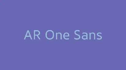 AR One Sans Family font