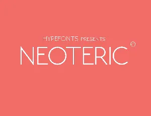 Neoteric font