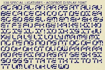 Acoprot Display font