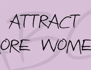 Attract more women font